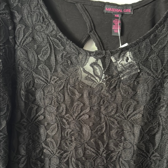 Material Girl Black Embellished Long Sleeve Sheath Dress - Picture 3 of 5